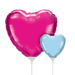 4 inch & 9 inch Foil Heart Balloons