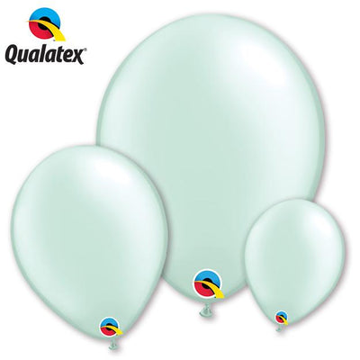 Qualatex Pearl Mint Green Latex Balloon Options