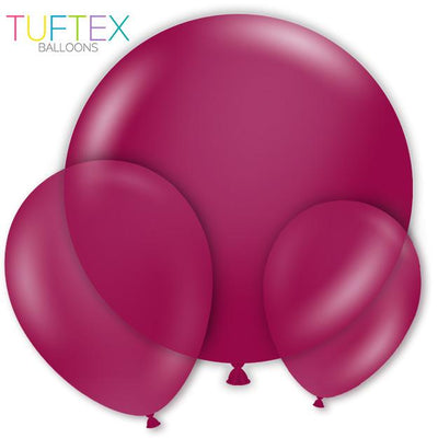 TUFTEX Crystal Burgundy Latex Balloon Options