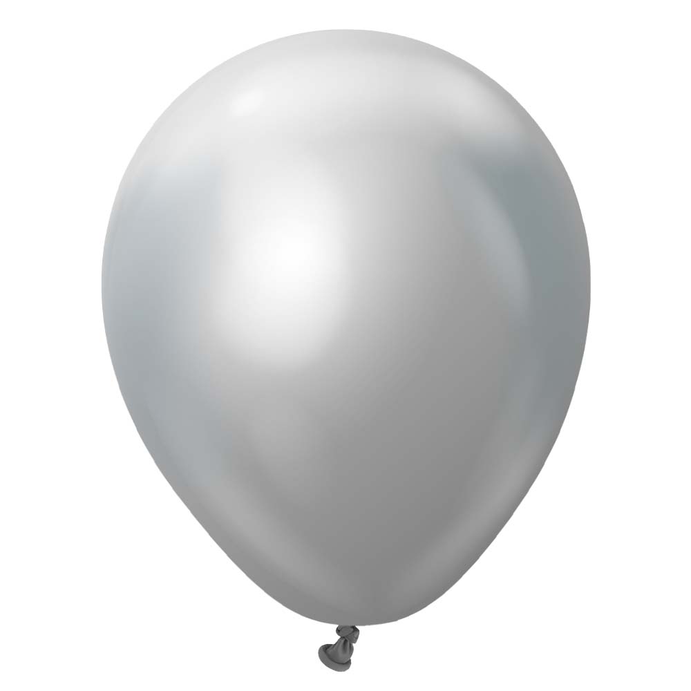Kalisan 5 inch KALISAN MIRROR SILVER Latex Balloons 10550021-KL