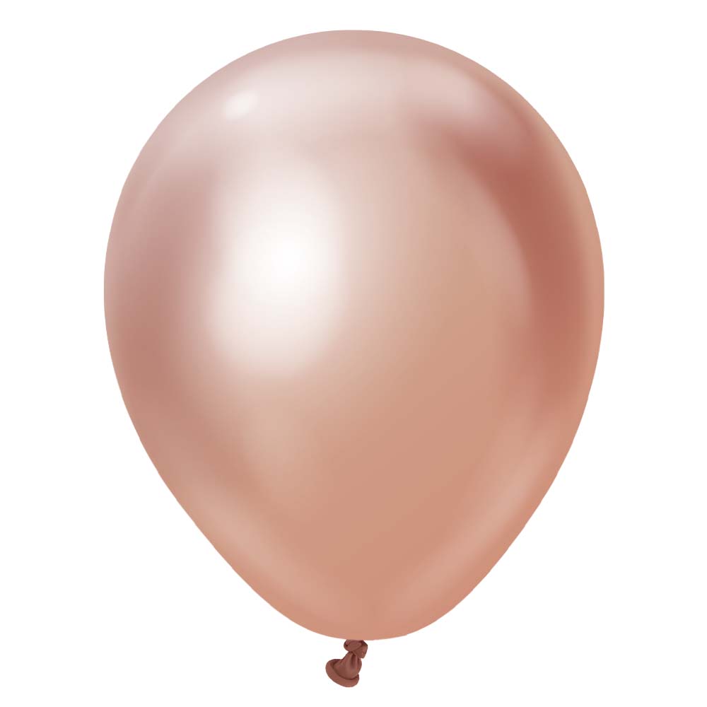 Kalisan 5 inch KALISAN MIRROR ROSE GOLD Latex Balloons 10550071-KL