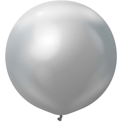 Kalisan 24 inch KALISAN MIRROR SILVER Latex Balloons 12450026-KL