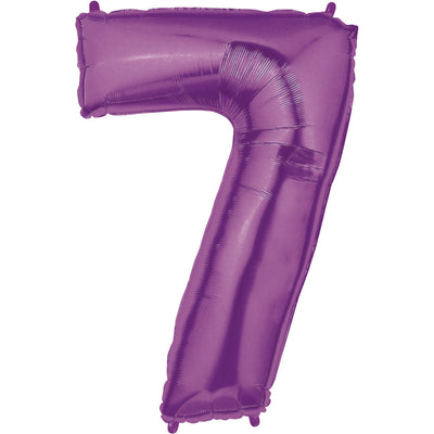 Betallic 40 inch NUMBER 7 - PURPLE MEGALOON Foil Balloon 15847PP-B-P