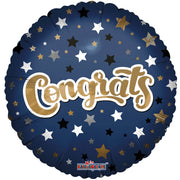 Kaleidoscope 18 inch CONGRATS STARS MATTE Foil Balloon 16485-18S-K-P
