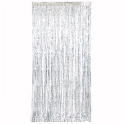 Unique SILVER FRINGE DOOR CURTAIN 3.25ft X 6.5ft Party Decor 16838-UN
