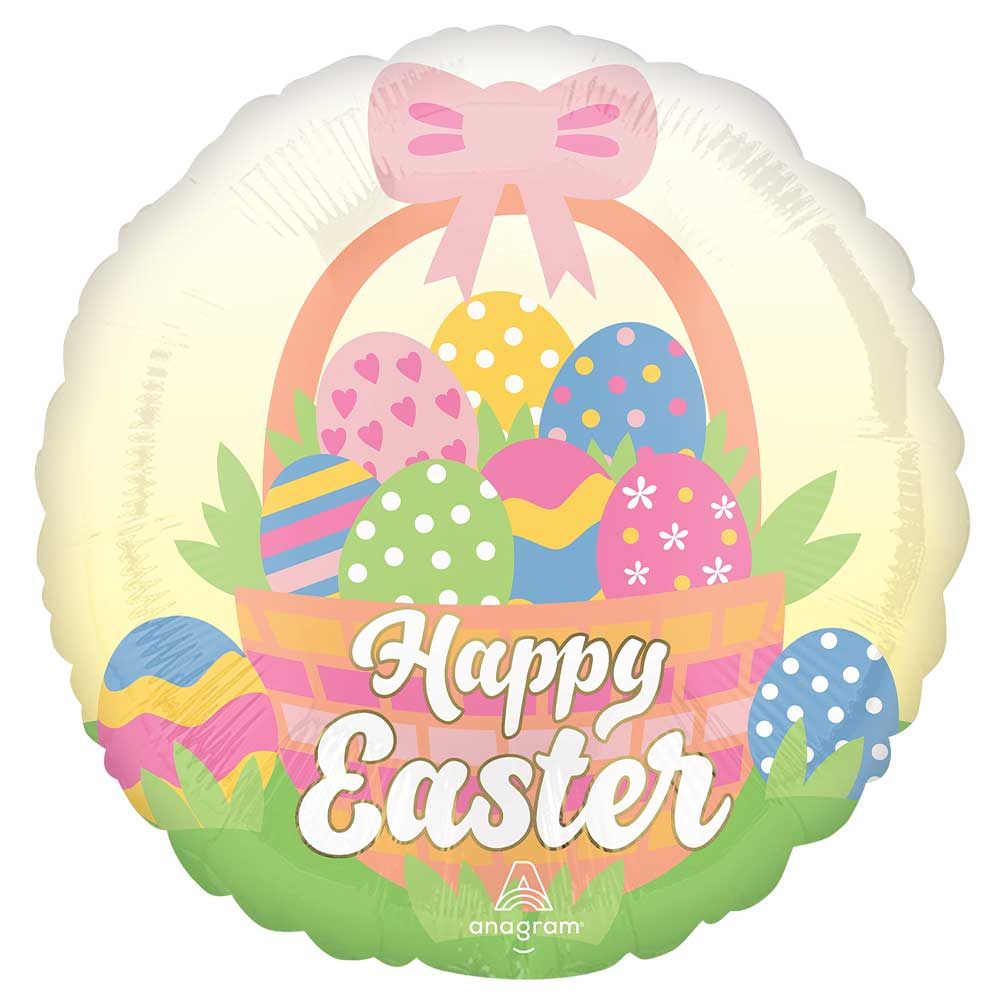 18 inch Anagram Easter Egg Basket Foil Balloon 49510 - LA Balloons