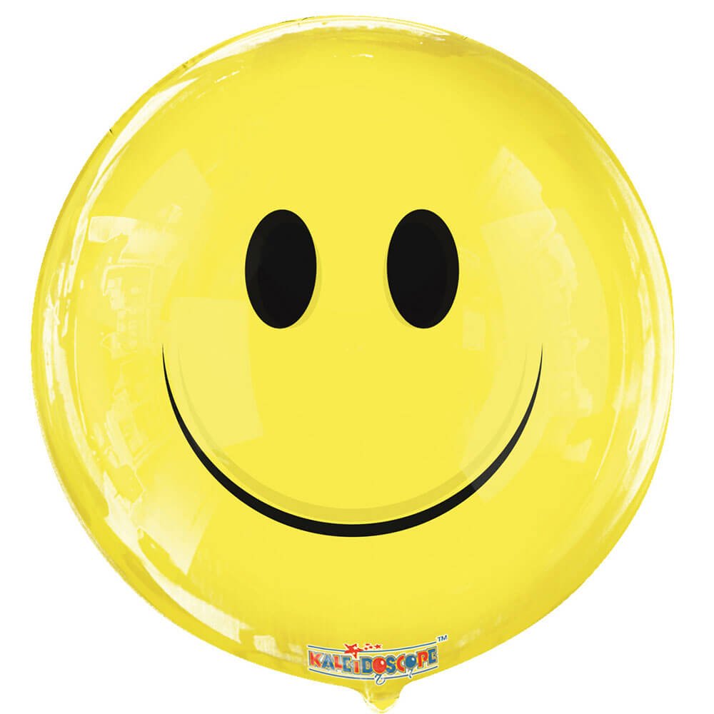 18in Kaleidoscope Smile Face Gelliball Plastic Balloon 18193 - LA