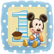 Anagram 17 inch MICKEY MOUSE 1ST BIRTHDAY Foil Balloon 23081-01-A-P