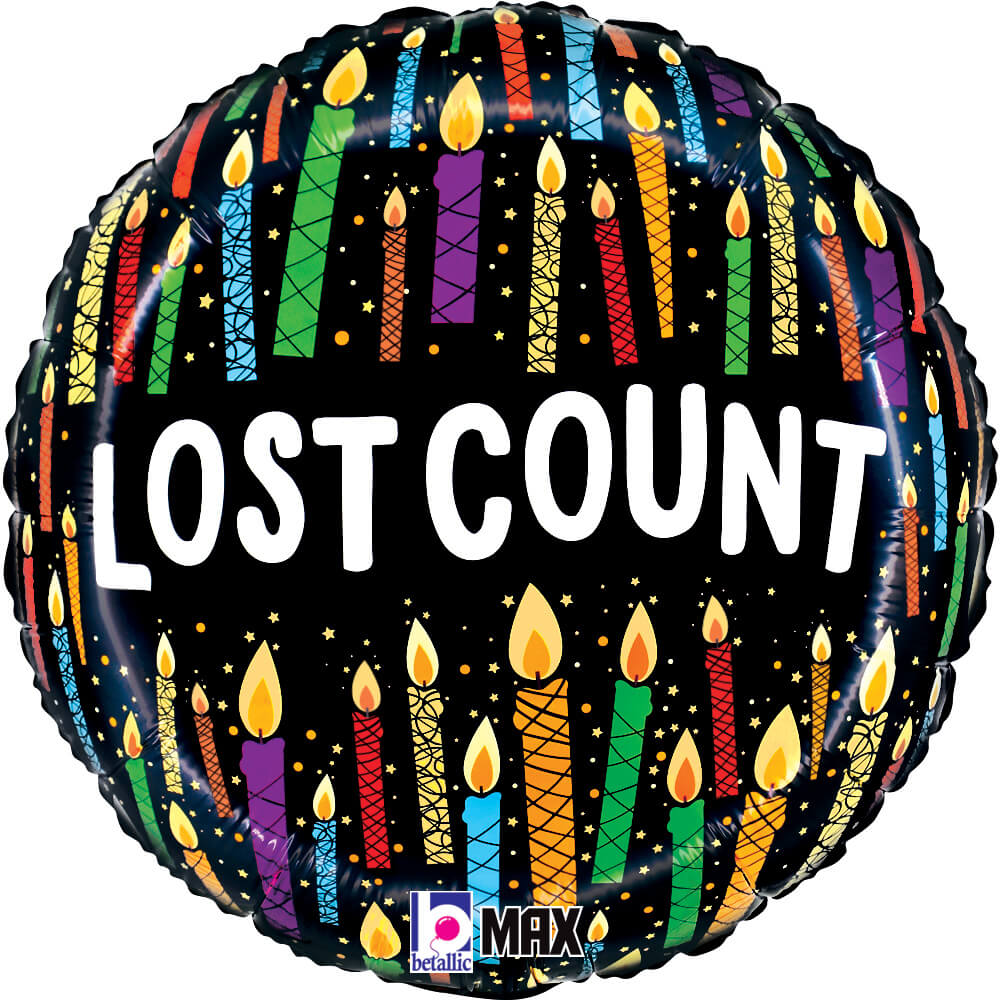 18 Inch Betallic Lost Count Candles Foil Balloon 26371P