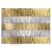 Unique 4 foot GOLD & SILVER FOIL FRINGE BACKDROP Party Decor 28185-UN