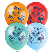 Unique 12 inch STITCH (8 PK) Latex Balloons 32553-UN