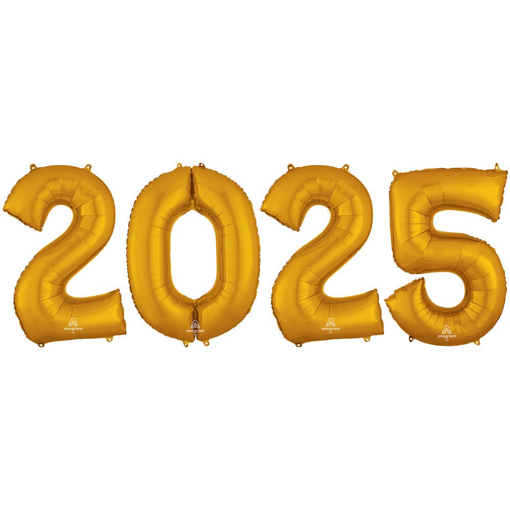 Anagram - Number 2 Gold SuperShape Foil Balloons - 34" - 2824601 - Northwest Greetings / Balloon