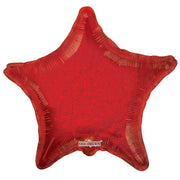 Kaleidoscope 22 inch STAR - HOLOGRAPHIC RED Foil Balloon 35122-22F-K-U