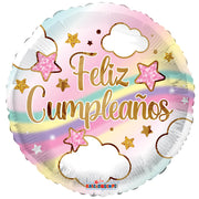 Kaleidoscope 18 inch CUMPLE NUBES Y ARCOIRIS Foil Balloon 35955-18F-K-U