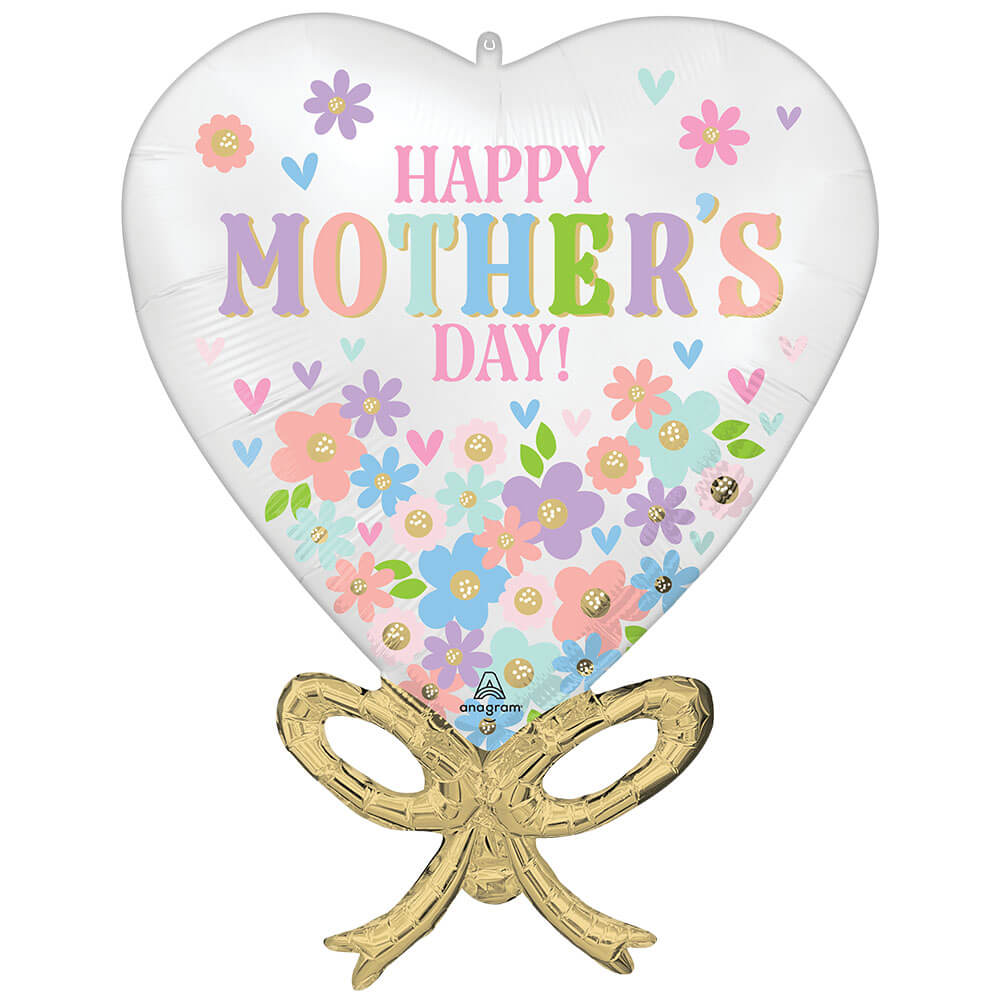 Anagram 28 inch HAPPY MOTHER'S DAY DAISY CHAIN BOW Foil Balloon 46740-01-A-P