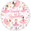 Anagram 18 inch BALLERINA GIRL BIRTHDAY Foil Balloon 47853-01-A-P