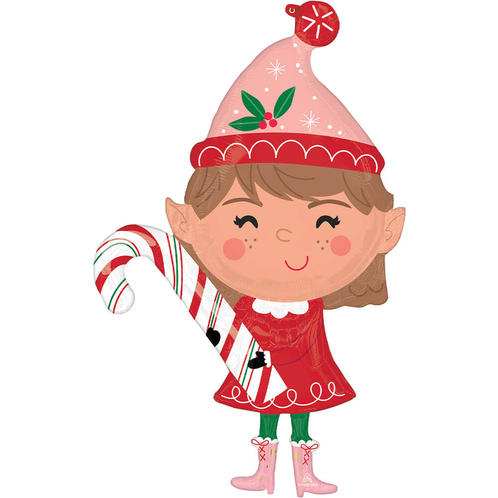 49 Inch Anagram Merry Christmints Elf Foil Balloon 46929 - LA Balloons