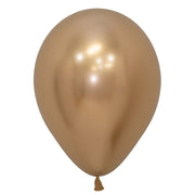 Sempertex 9 inch SEMPERTEX REFLEX GOLD Latex Balloons 52148-B