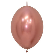 Sempertex 12 inch LINK-O-LOON REFLEX ROSE GOLD Latex Balloons 54147-B