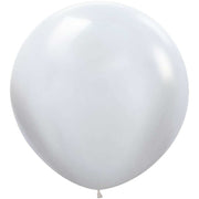 Sempertex 36 inch SEMPERTEX PEARL WHITE Latex Balloons 56061P2-B