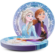 Unique 9 inch FROZEN ROUND DINNER PLATES (8 PK) Plates 77305-UN