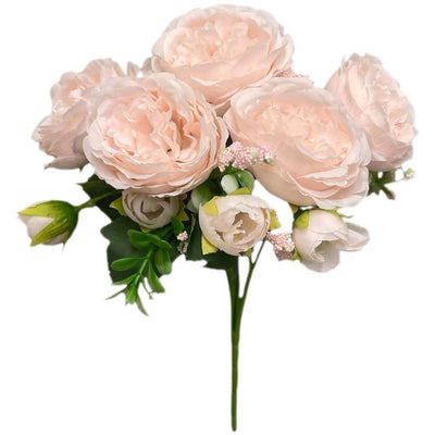 Party Brands 12 inch DELUXE PEONY BUSH - BLUSH Silk Flowers 400229-PB