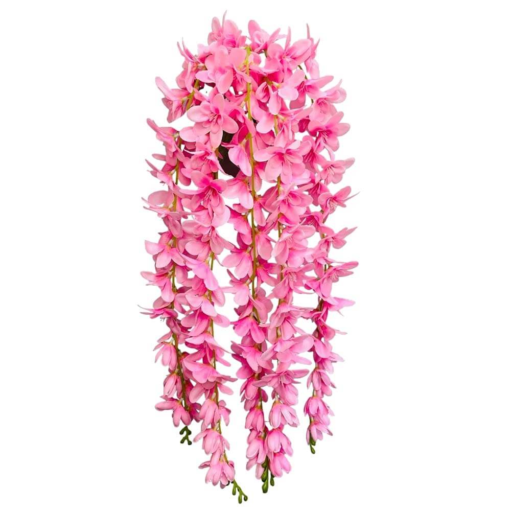 32 inch Party Brands Hanging Orchid Bush Pink Silk Flowers
