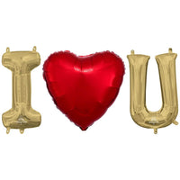 Anagram 16 inch I (HEART) U - ANAGRAM LETTERS KIT (AIR-FILL ONLY) Foil Balloon KT-400666-A-P