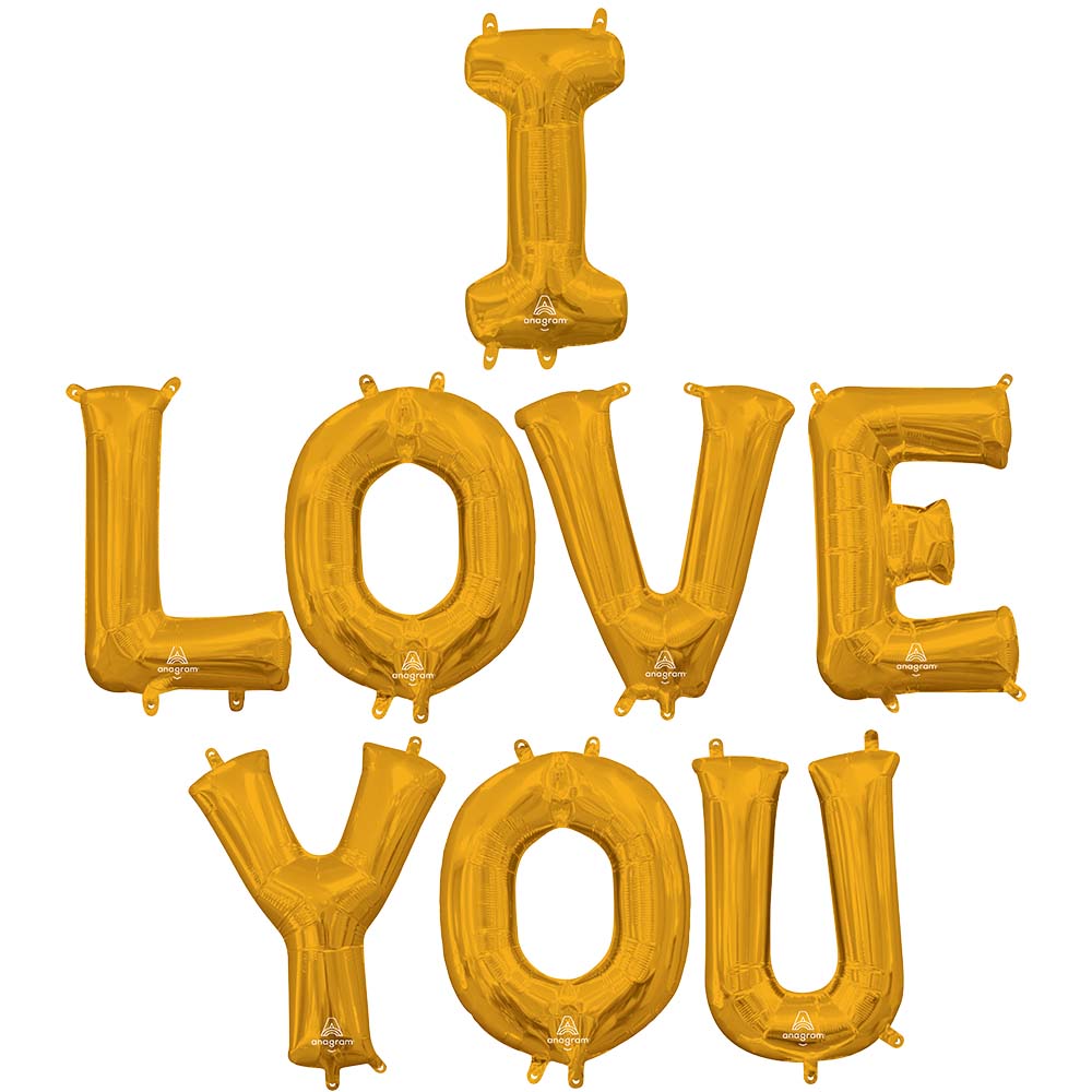 Anagram 16 inch I LOVE YOU - ANAGRAM LETTERS KIT (AIR-FILL ONLY) Foil Balloon KT-400681-A-P
