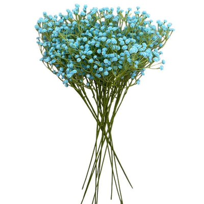 Party Brands 24 inch BABY'S BREATH - BABY BLUE Silk Flowers 400192-PB