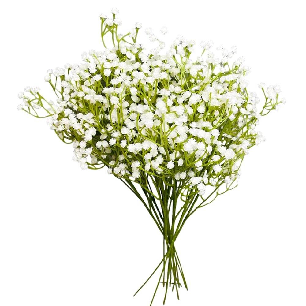Party Brands 24 inch BABY'S BREATH - WHITE Silk Flowers 400190-PB