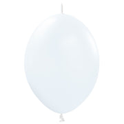 Sempertex 12 inch SEMPERTEX LINK-O-LOON - FASHION WHITE Latex Balloons 54002-B
