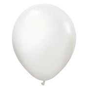 Kalisan 18 inch KALISAN OPAQUE SATIN SNOW WHITE Latex Balloons 11870500-KL