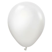 Kalisan 5 inch KALISAN OPAQUE SATIN SNOW WHITE Latex Balloons 10570502-KL