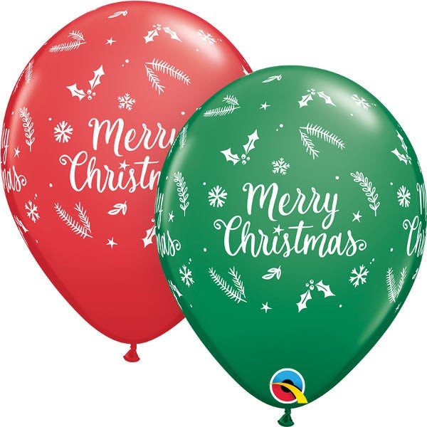 11 inch Qualatex Christmas Evergreen Latex Balloons - 90223 - LA
