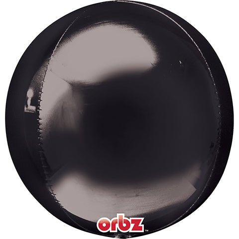 Palloncino Foil Amscan Orbz Nero 40 Cm - A Forma Di Palla Da Spiaggia, Per Decorazioni Halloween E Feste
