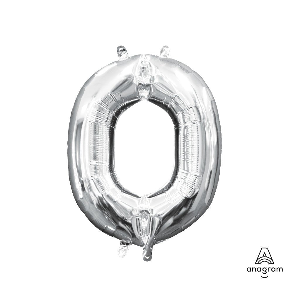 Palloni numer mylar foil Argento 35 cm compleanno alluminio Godan