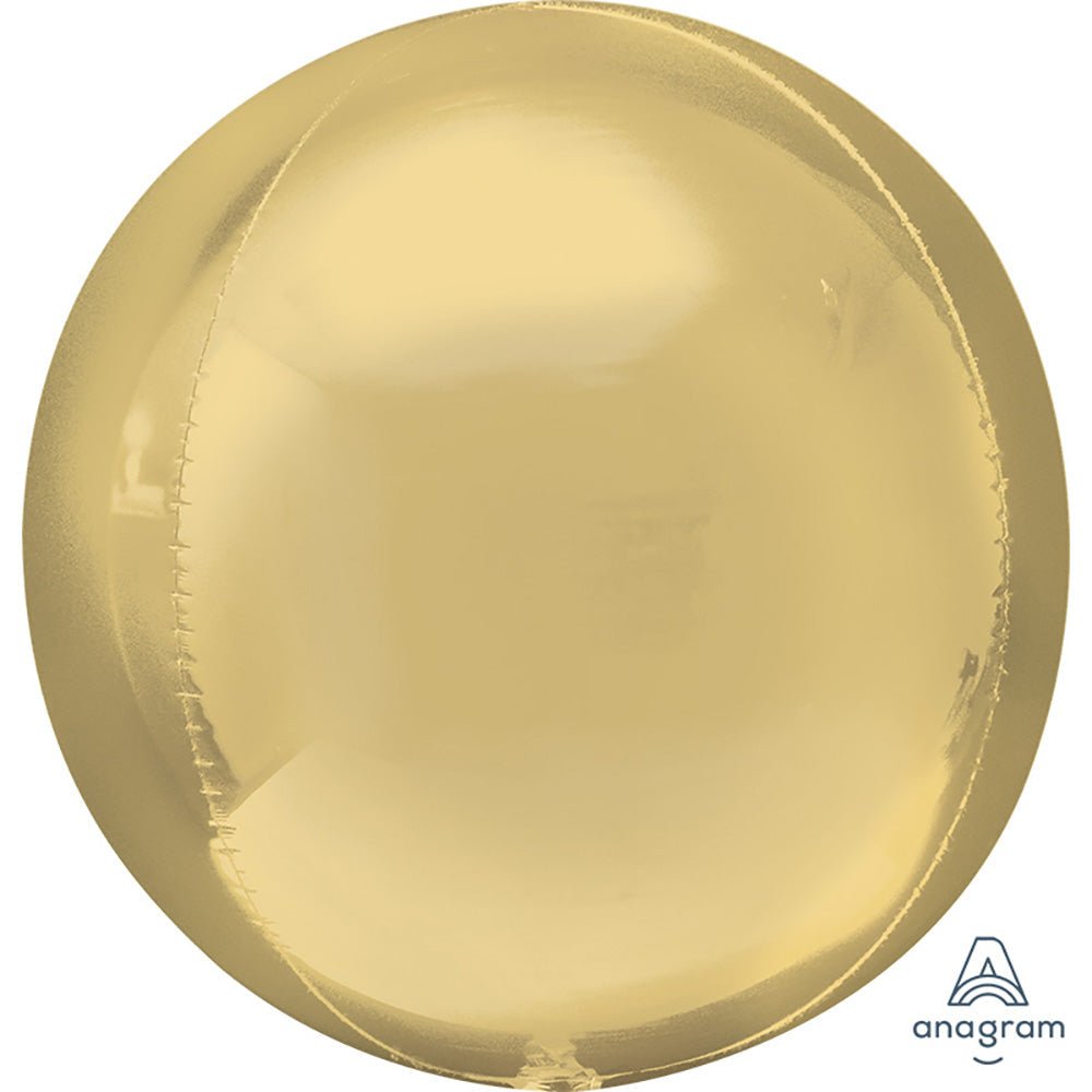 16 inch White Gold Orbz Foil Balloon - 41869 - LA Balloons