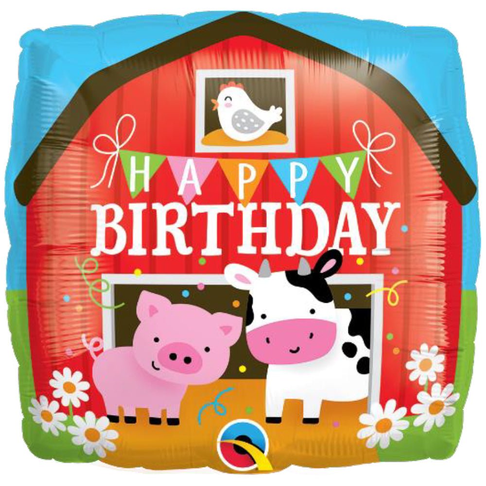 Happy 18th Birthday! Tractor Construction Theme Mylar Foil Balloon - Party Decoration