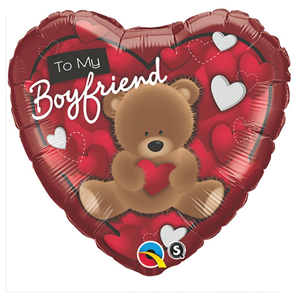 18 inch Qualatex To My Boyfriend Bear Foil Balloon - 41318 - LA