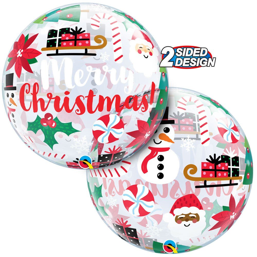 22 in Qualatex Bubble - Everything Christmas Balloon - 23278 - LA