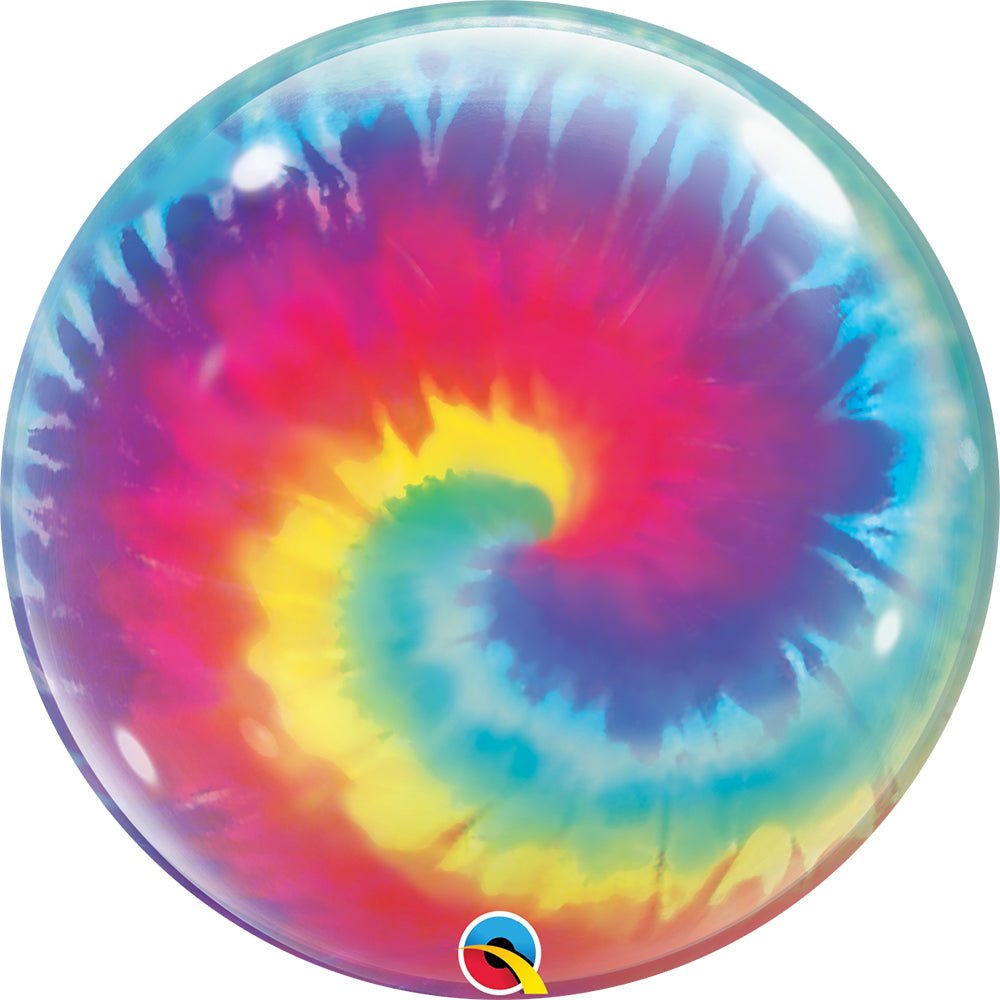 22 inch Qualatex Bubbles - Tie Dye Swirls Balloon - 13084 - LA