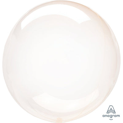 Anagram 10 inch CRYSTAL CLEARZ PETITE - ORANGE Plastic Balloon 82986-11-A-P