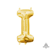 Anagram 16 inch LETTER I - ANAGRAM - GOLD (AIR-FILL ONLY) Foil Balloon 33029-11-A-P