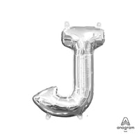 Anagram 16 inch LETTER J - ANAGRAM - SILVER (AIR-FILL ONLY) Foil Balloon 33030-11-A-P
