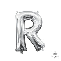 Anagram 16 inch LETTER R - ANAGRAM - SILVER (AIR-FILL ONLY) Foil Balloon 33046-11-A-P