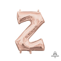 Anagram 16 inch LETTER Z - ANAGRAM - ROSE GOLD (AIR-FILL ONLY) Foil Balloon 37477-11-A-P