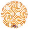 Anagram 18 inch CIRCLE - CIRCLES ORANGE Foil Balloon 17275-02-A-U