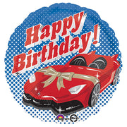Anagram 18 inch HAPPY BIRTHDAY SPORTS CAR Foil Balloon 33330-02-A-U