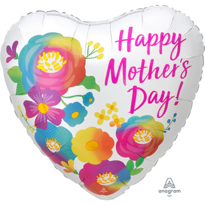 Anagram 18 inch HAPPY MOTHER'S DAY SATIN INFUSED BEAUTIFUL FLOWERS Foil Balloon 40896-02-A-U